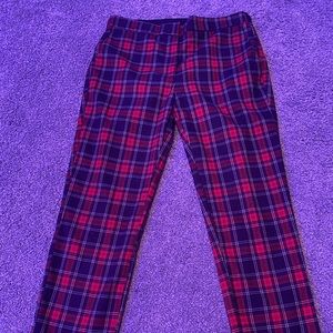 ZARA high-waisted gingham pants❤️🖤🤍